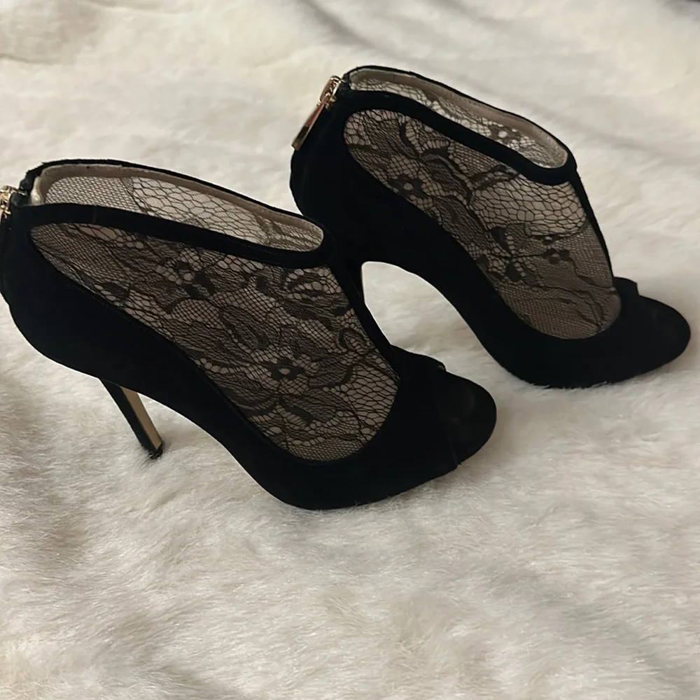 Karen Millen Size 36  lace / suede heeled booties - Picture 5 of 6